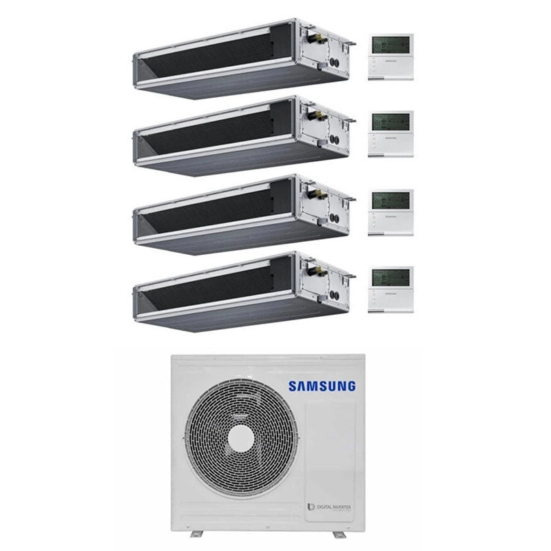 Climatizzatore Condizionatore Samsung Canalizzabile Inverter Quadri Split 9000+9000+9000+9000 Btu R-32 AJ080TXJ4KG/EU A++