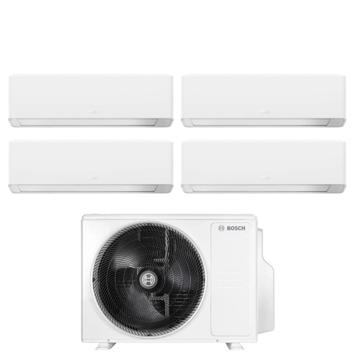 Climatizzatore Condizionatore Bosch CLIMATE 7000i WHITE Quadri Split 7000+7000+12000+12000 Btu 5000M 105/4 E R-32 Wi-Fi Integrato