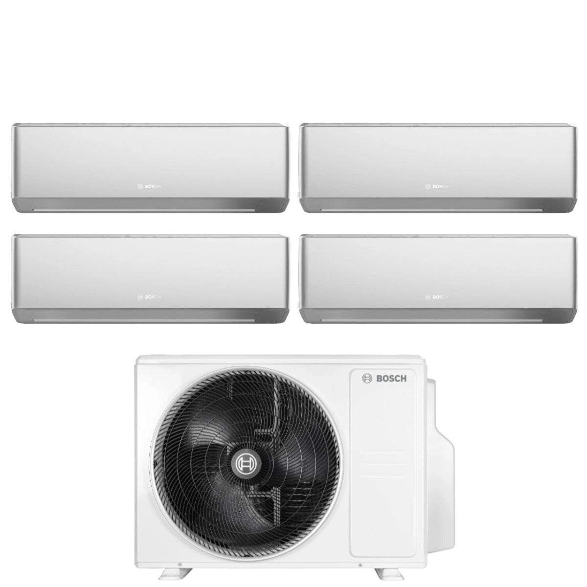 Climatizzatore Condizionatore Bosch CLIMATE 7000i SILVER Quadri Split 7000+7000+7000+7000 Btu 5000M 82/4 E R-32 Wi-Fi Integrato