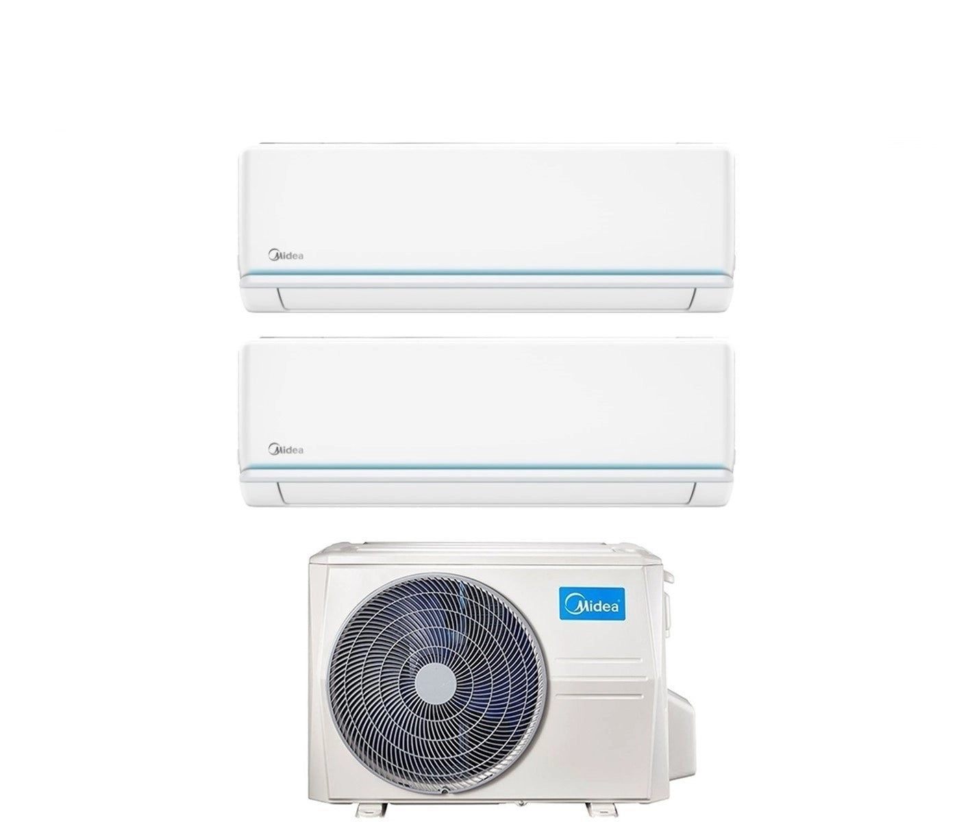 Climatizzatore Condizionatore Midea Inverter Serie EVOLUTION Dual Split 9000+9000 Btu M2OG-14HFN8-Q R-32 Wi-Fi Optional