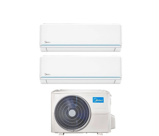Climatizzatore Condizionatore Midea Inverter Serie EVOLUTION Dual Split 9000+9000 Btu M2OG-14HFN8-Q R-32 Wi-Fi Optional