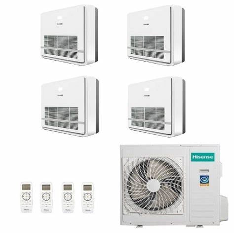 Climatizzatore Condizionatore Hisense Serie Console AKT Quadri Split 9000+9000+9000+12000 Btu R-32 4AMW81U4RAA Telecomando Integrato