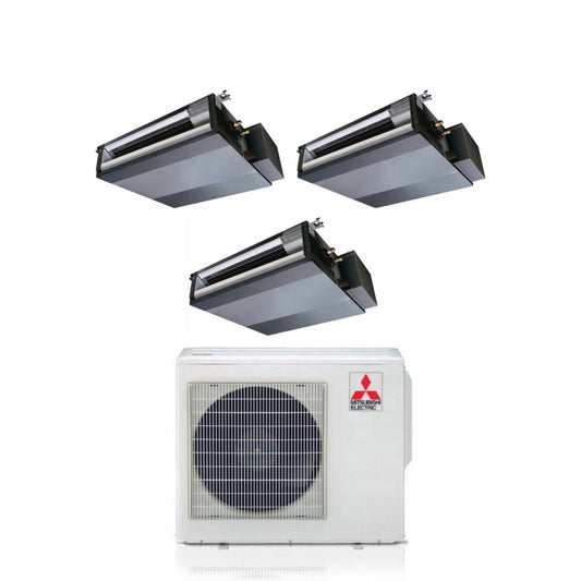 Climatizzatore Condizionatore Mitsubishi Electric Inverter Canalizzato Trial Split 9000+9000+18000 Btu R-32 MXZ-3F68VF Wi-Fi Optional