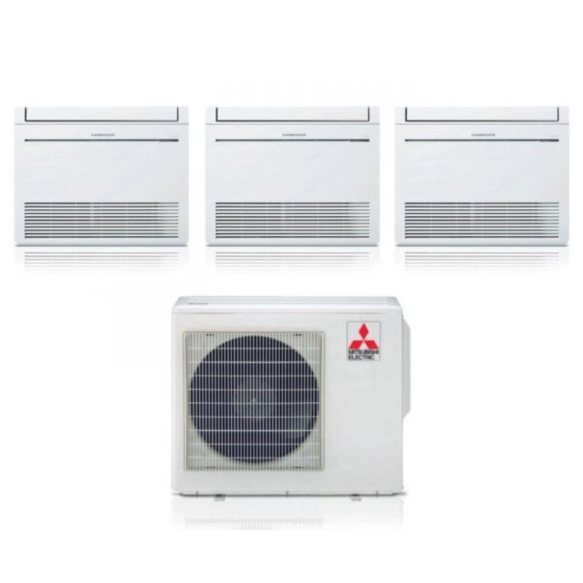 Climatizzatore Condizionatore Mitsubishi Electric Pavimento Inverter Serie MFZ-KT Trial Split 9000+9000+12000 Btu R-32 MXZ-3F54VF3 Wi-Fi Optional