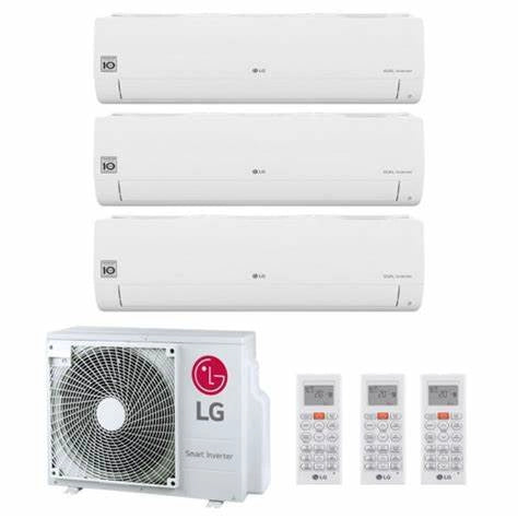 Climatizzatore Condizionatore LG Inverter Serie Libero Smart Trial Split 9000+9000+12000 Btu MU3R19 UL0 R-32 Wi-Fi Integrato