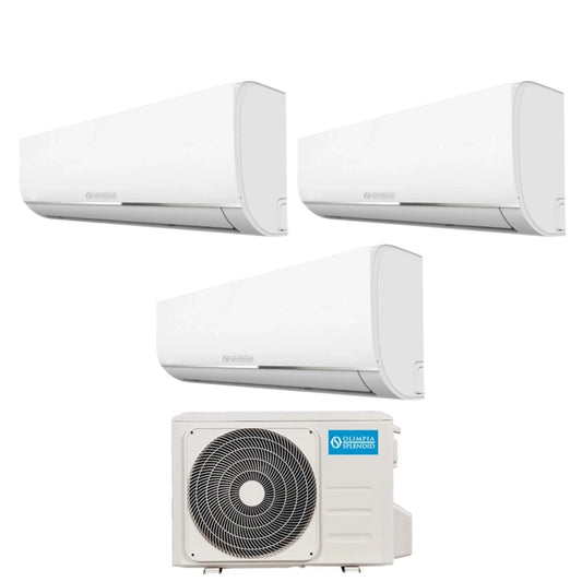 Climatizzatore Condizionatore Olimpia Splendid Inverter serie NEXYA S4 Trial Split 9000+9000+12000 Btu OS-CEMYH21EI R-32 Wi-Fi Integrato