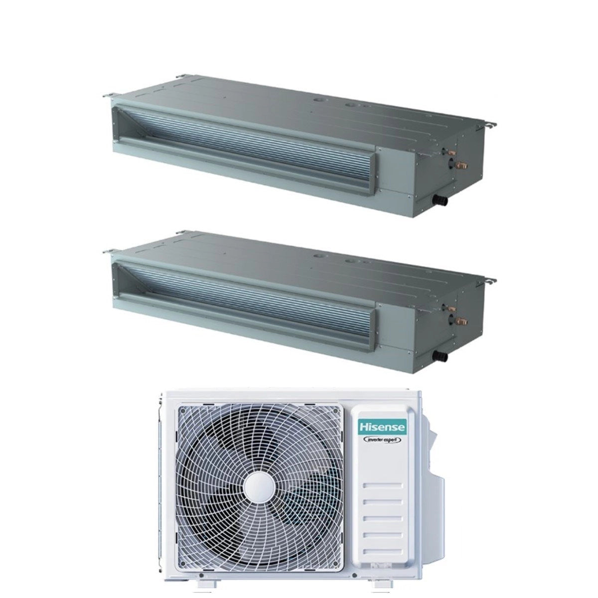 Climatizzatore Condizionatore Hisense Canalizzato Canalizzabile Dual Split 9000+12000 Btu 2AMW52U4RXC R-32 Wi-Fi Optional Con Telecomando di Serie