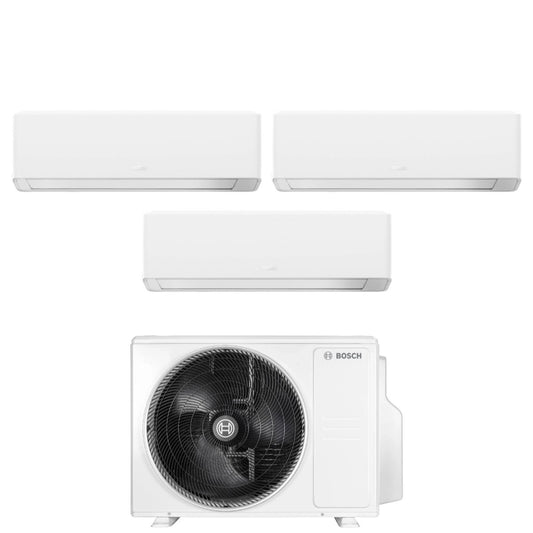 Climatizzatore Condizionatore Bosch CLIMATE 7000i WHITE Trial Split 7000+7000+7000 Btu 5000M 62/3 E R-32 Wi-Fi Integrato