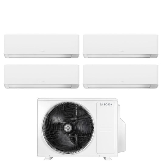 Climatizzatore Condizionatore Bosch CLIMATE 7000i WHITE Quadri Split 7000+7000+12000+12000 Btu 5000M 105/4 E R-32 Wi-Fi Integrato