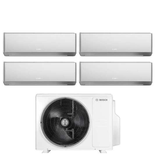 Climatizzatore Condizionatore Bosch CLIMATE 7000i SILVER Quadri Split 7000+7000+7000+15000 Btu 5000M 105/4 E R-32 Wi-Fi Integrato