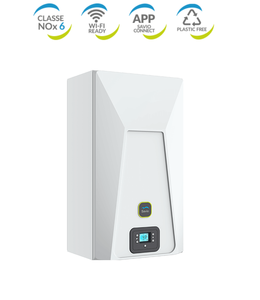Caldaia SAVIO InoxDens Moon 25 S A Condensazione Completa Di Kit Scarico Fumi Metano low NOx Metano o GPL Wi-Fi Ready - NOVITA'