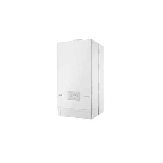CALDAIA A CONDENSANZIONE RIELLO RESIDENCE AQUA 25 BIS METANO COMPLETA DI KIT SCARICO FUMI CODICE: 20212846 - NEW